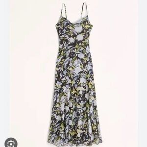 Abercrombie and Fitch Floral Maxi Cowl Neck Dress